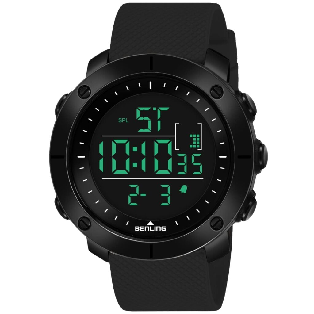Benling Digital Water Resistance Smart Design LED Display Multi Functional Watch for Men's