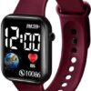 asep Digital Dial Waterproof Smart Design LED Display Kids Watch for Boys & Girls, Men and Women (Brown)