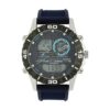 Fastrack Quartz Analog Digital Grey Dial Silicone Strap Watch for Guys-NS38035SP02/NT38035SP02