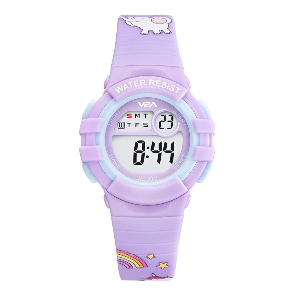 V2A Girls Kids Watch - Gifts for Girls Age 3-10 30 M Waterproof Digital Sports Watches for 3 4 5 6 7 8 Year Old Girls
