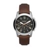 Fossil Chronograph Men Grant Brown Quartz Leather Watch Fs4813Ie