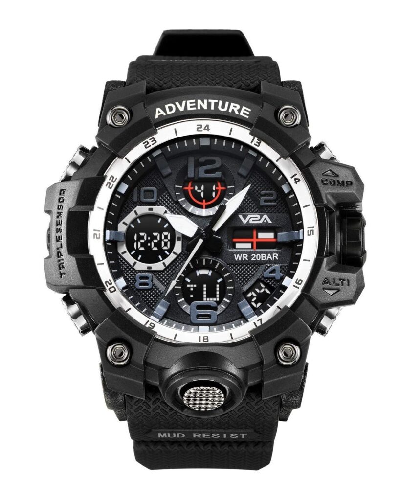 V2A Military Green Chronograph Analogue and Digital Sports Watch for Men and Boys