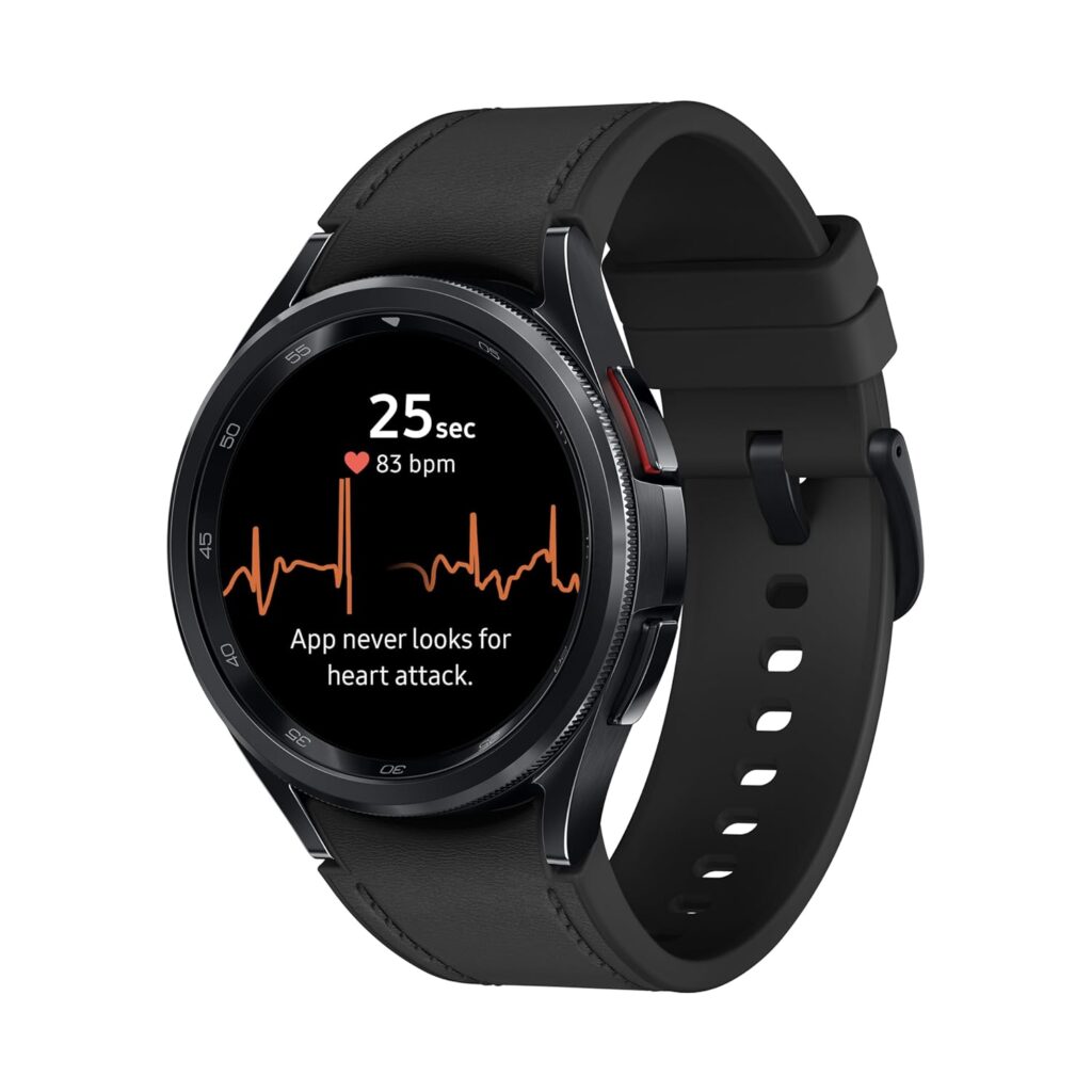 Samsung Galaxy Watch6 Classic Bluetooth (43mm, Black, Compatible with Android only) | Introducing BP & ECG Features