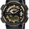 Casio Youth-Combination Analog-Digital Gold Dial Men's Watch - AEQ-110BW-9AVDF (AD206)