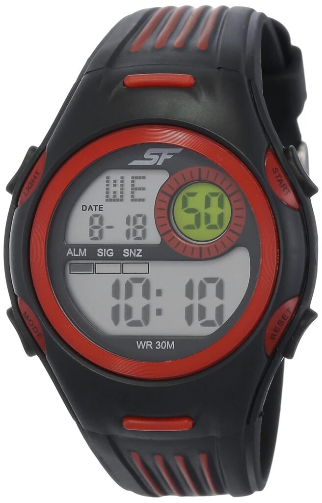 SF Digital Grey Round Dial Men's Sport Watch-NN77072PP03